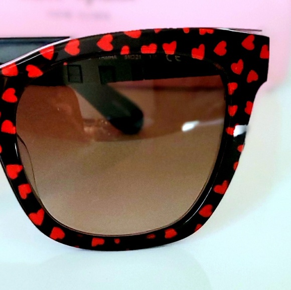 Kate Spade Emmylou 51mm Heart Sunglasses ❤ - Picture 3 of 8